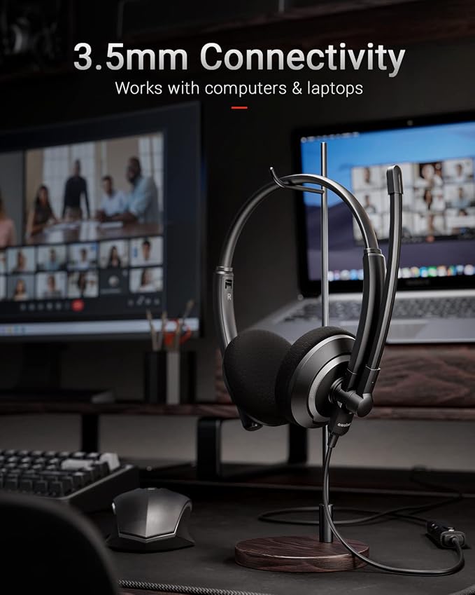 Wired Headset with Microphone for PC Laptop - Image 4