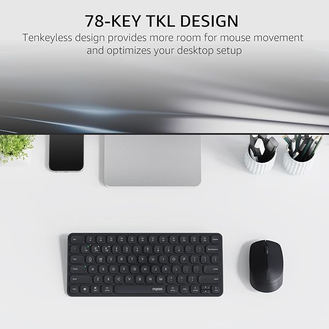 Rapoo 9010M Multi-Device Keyboard and Mouse Combo, 2.4GHz/Bluetooth 5.0/4.0 - Image 3