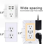 POWRUI Multi Plug 6 Outlet Surge Protector Extender - Image 7