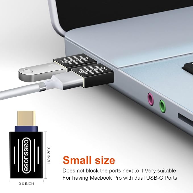 4-Pack USB C to USB Adapter, Thunderbolt 3 Male to USB 3.0 Female OTG Adapter - Image 4