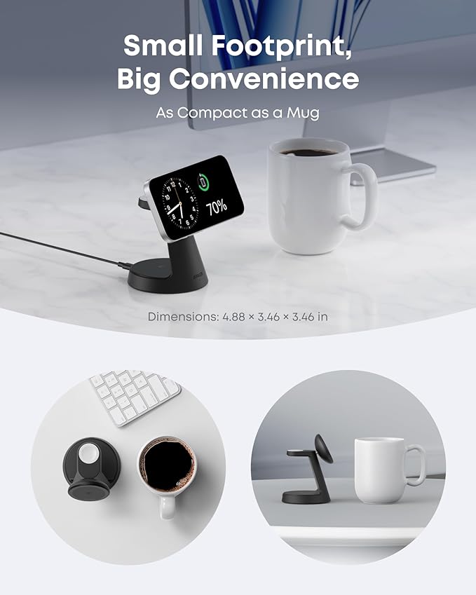 Anker MagSafe Charger Compatible, MagGo 3-in-1 Charging Station, Nano Charging - Image 3