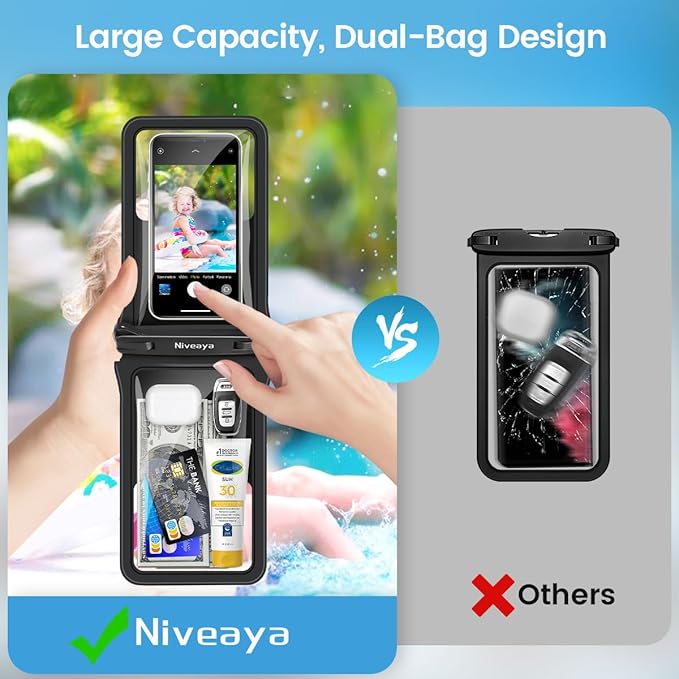 Niveaya Double Space Waterproof Phone Pouch - Image 4