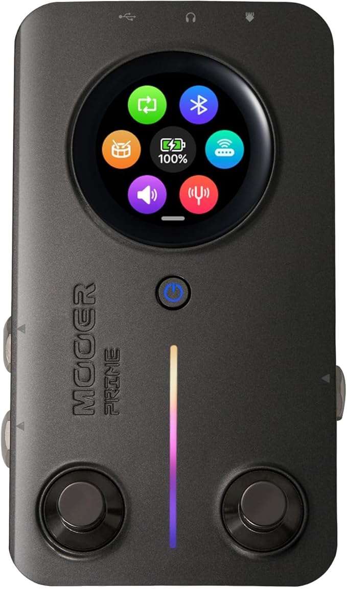 MOOER Prime M2 Multi Effects Processor Headphone Amp, AI Stereo Bass Guitar by MOOER
