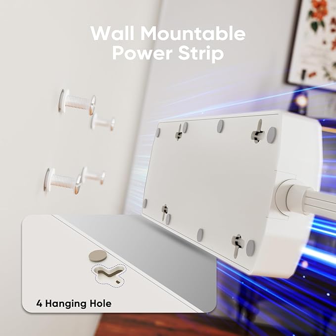 Flat Plug Power Strip, Yozisital Extension Cord - Image 5