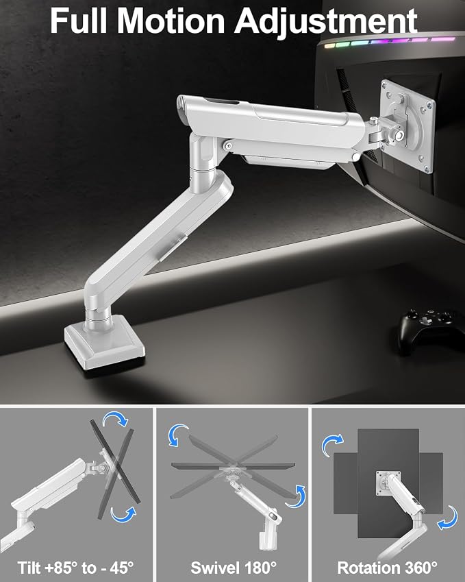 Single Monitor Arm Fits up to 32 Inch Computer Screens, Holds 4.4-22lbs - Image 5