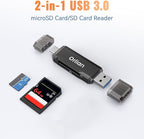 SD Card Reader USB 3.0 Dual USB A & USB C to Micro SD/SD Memory Card Adapter - Image 2
