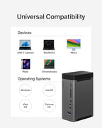 Belkin USB-C Hub, 11-in-1 Pro GaN Dock 150W, 3.5mm Port, 4K HDMI Ports - Image 9