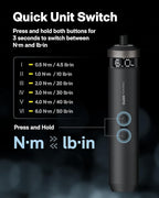 HOTO PixelDrive Electric Screwdriver, Smart Display, 6 Torque Settings - Image 3