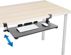 Mount-It! Under-Desk Keyboard Tray, Slide-Out Clamp-On Keyboard and Mouse Drawer - Image 4
