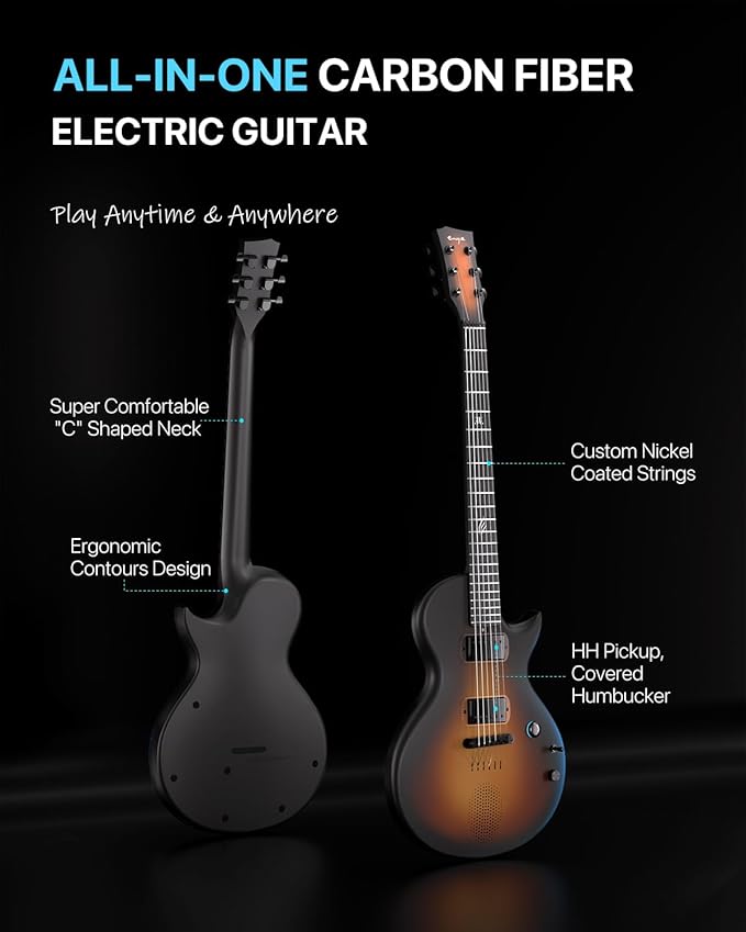 Enya Electric Guitar Jack Signature Sonic JT Smart Electric Carbon Fiber - Image 2
