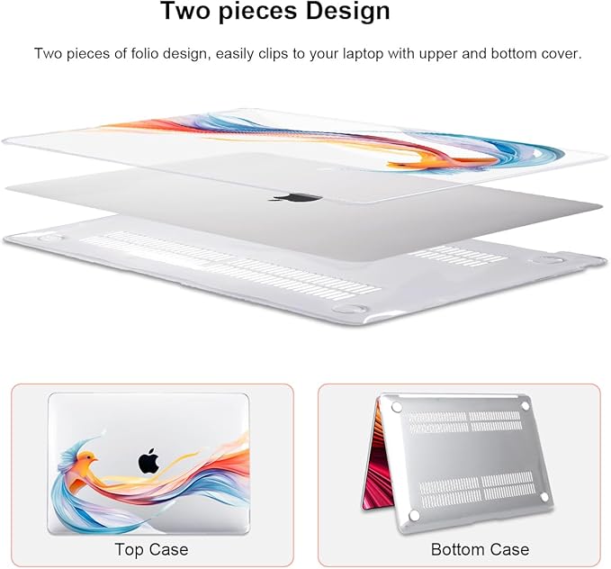 Compatible with 2021 2020 2019 2018 MacBook Air 13 inch Case M1 A2337 A2179 - Image 4