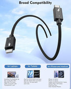 Thunderbolt 4 Cable, 240W Fast charging, 40Gbps Data Transfer, Supports 8K/4K - Image 3