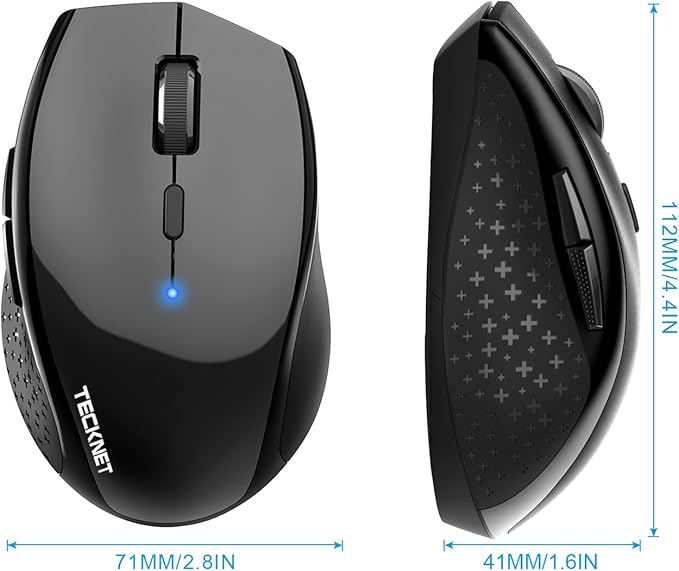 TECKNET Bluetooth Mouse, 4800 DPI Wireless Mouse, 2-Year Battery 6 Adjustable - Image 4