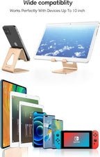 Desk Cell Phone Stand Phone Holder, Aluminum Phone Cradle Dock - Image 2