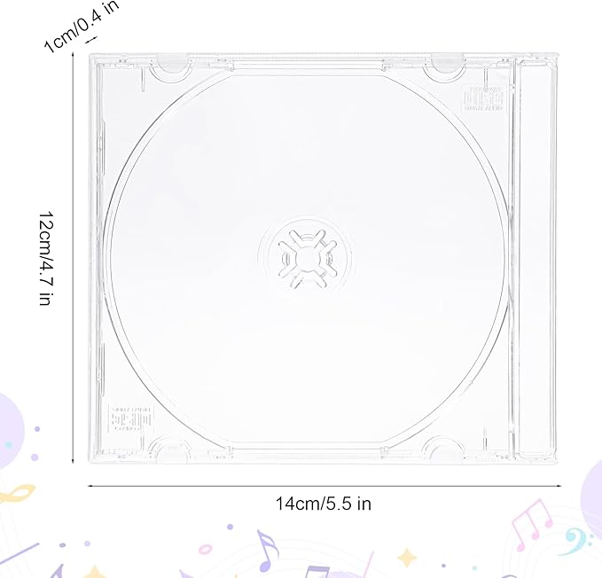 25pcs Clear CD Jewel Cases Standard Single Clear CD Case Blank Case DVD Storage - Image 2