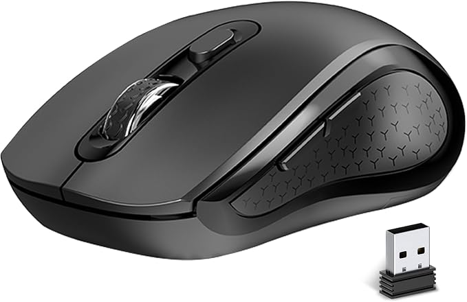 Wireless Mouse Ergonomic, Side Buttons Mouse, 2400 DPI, Silent and Anti Slip by Acozykitten