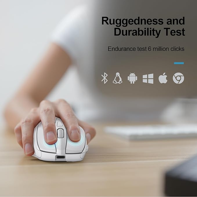 TECKNET Wireless Mouse Rechargeable 4800 DPI Silent USB A & Bluetooth Mouse 6 - Image 7