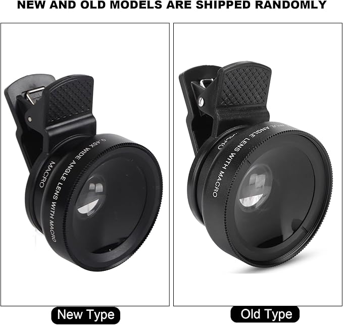 Cell Phone Lens Attachment, 2 in 1 Clip-on Mobile Phone 0.45X Wide Angle + - Image 9
