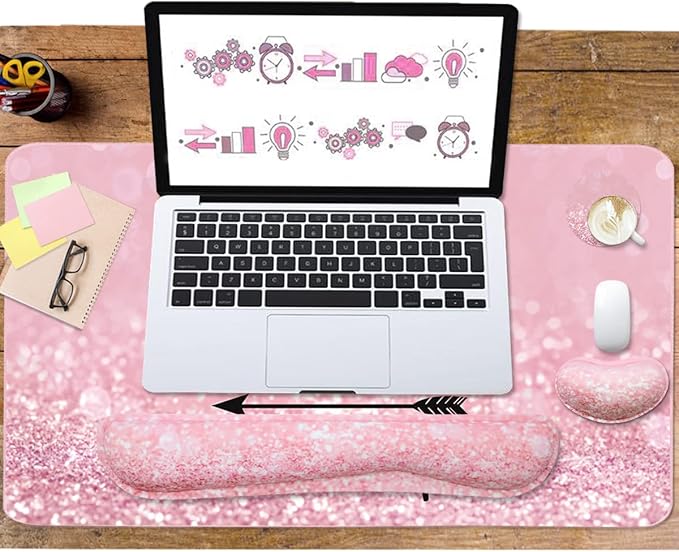 Large Mouse Pad and Keyboard Wrist Rest, Desk Pad - Image 6