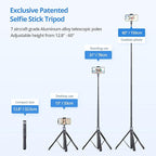 ATUMTEK 60" Selfie Stick Tripod, All in One Extendable Phone Tripod Stand - Image 2