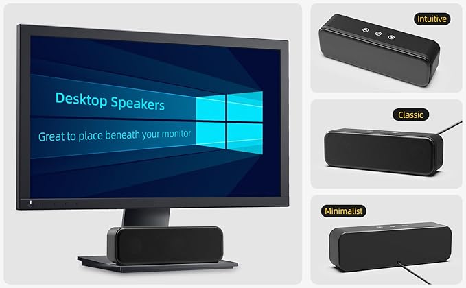 Computer Speakers for Desktop PC Laptop, USB Plug-in, External Speakers for - Image 5