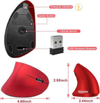 Vassink Ergonomic Rechargeable Wireless Mouse, 2.4Hz Rechargeable Wireless - Image 7