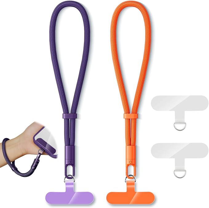 2 Pack Phone Lanyard, 2×Hand Wrist Strap, 4×Tether Tabs, Universal Cell Phone by KITANIS