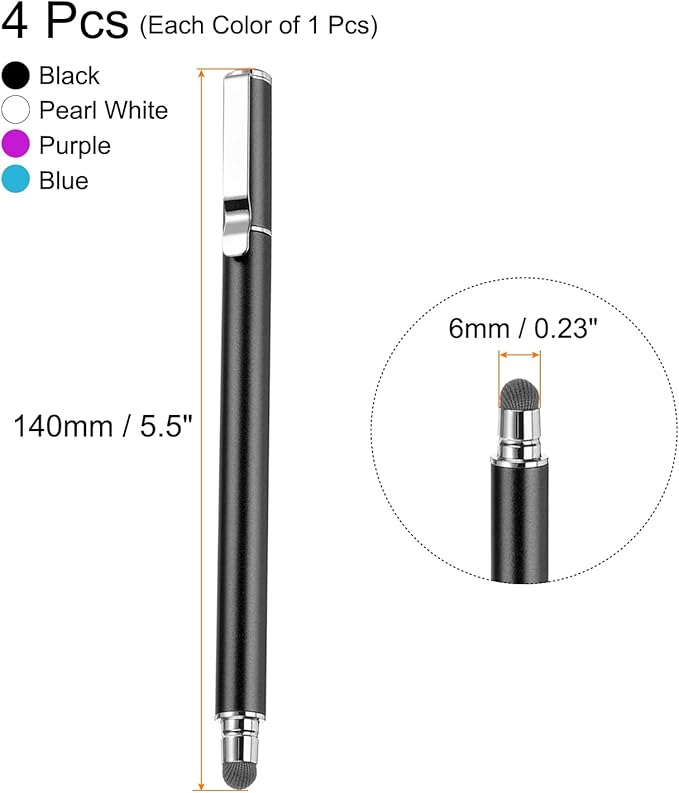 MECCANIXITY 4pcs Stylus Pens for Touch Screens Universal Capacitive Stylus - Image 2
