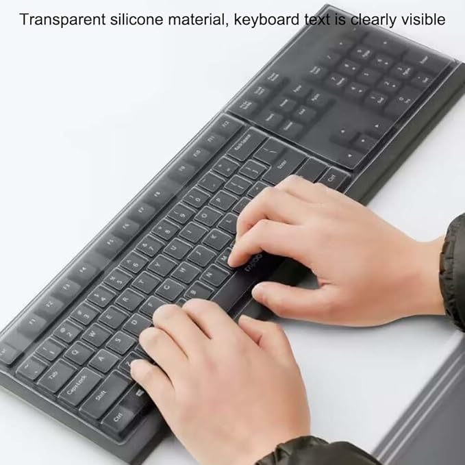 Universal Clear Desktop Computer Keyboard Protection Skin Protector Cover - Image 4