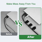 100pcs Hook and Loop Cable Ties, Sticky-Back Cable Straps, Cable Clip, Cord - Image 5