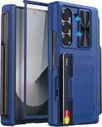 for Samsung Galaxy Z Fold 6 Wallet Case & S Pen Holder & Hinge Protection & by SIXBOX