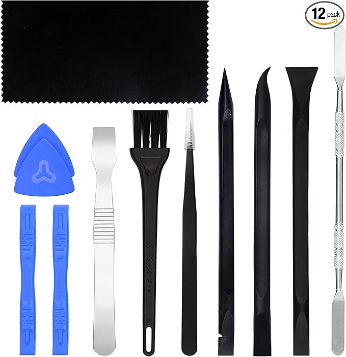 STREBITO Spudger Pry Tool Kit 12 Piece Opening Tool, Metal & Plastic Spudger by STREBITO
