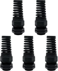 LeMotech 5Pcs NPT 1/2" IP68 Waterproof Cable Gland Flex Spiral Strain Relief by LeMotech