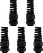 LeMotech 5Pcs NPT 1/2" IP68 Waterproof Cable Gland Flex Spiral Strain Relief by LeMotech