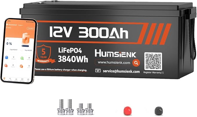 12V 300Ah LiFePO4 Lithium Battery by HumsiENK