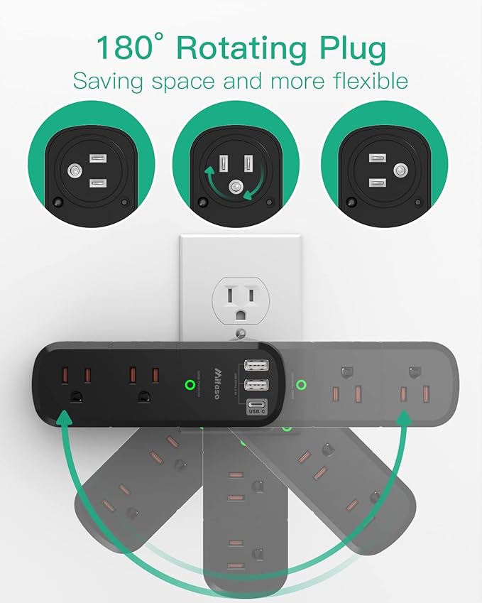 Surge Protector USB Outlet Extender - Image 2