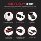 Audioengine S8 250W Wireless Powered Subwoofer, Built-in Amplifier - Image 7