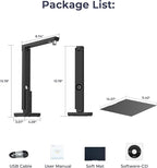 CZUR Portable 12MP Document Scanner, USB Document Camera, Fast Scan 1s/Page - Image 9