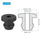 PATIKIL 6mm / 1/4 Inch Drill Hole, 1/8 Inch ID Rubber Grommets - Image 2