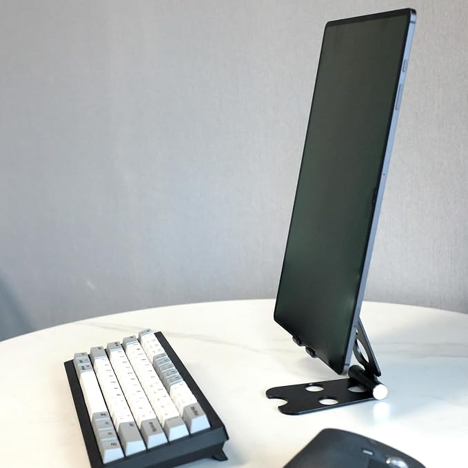 Kado Tablet Stand with Cord Holder Aluminum Alloy Black, Fully Adjustable - Image 6