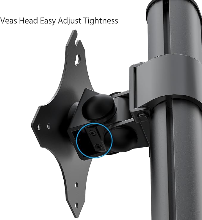 BEWISER Dual Monitor Stand Desk Mount- Vertical Heavy Duty Monitor Riser Fits - Image 6