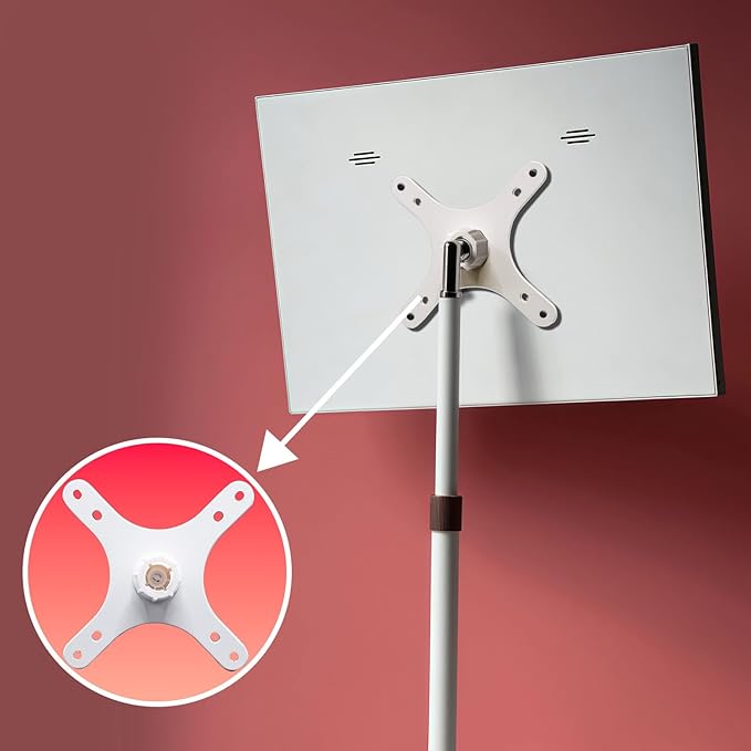 Kado Portable Monitor Stand Bracket Plate Adapter White, Wall Mount Arm Mount - Image 2
