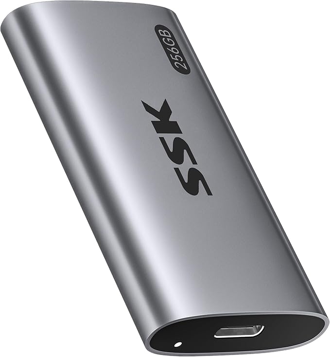 SSK 256GB SSD External Hard Drive, Portable SSD Up to 550MB/s Fast Solid State by SSK