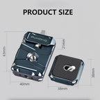Camera Quick Release Plate Kit, w 1/4" to 3/8" Screw Thread, Quick Release - Image 9