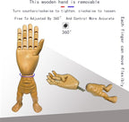 Hand Model, Wood Hand for Nails, Drawing Wooden Hand, Wooden Mannequin - Image 2