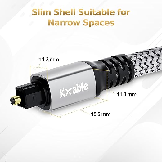 Optical Audio Cable 20 FT, Digital Audio Cable, Toslink Fiber Optic Cord - Image 6