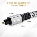Optical Audio Cable 3 FT, Digital Audio Cable, Toslink Fiber Optic Cord - Image 6