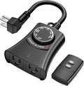 HBN Outdoor Light Timer with Remote Control, Waterproof Light Sensor Timer by HBN
