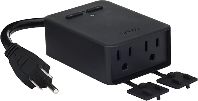 Wyze Plug Outdoor, Dual Outlets Energy Monitoring, 2.4GHz WiFi Smart Plug by WYZE