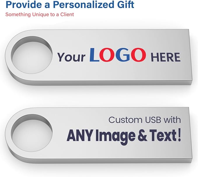 Customizable Flash Drives 256MB, Wooolken Personalized USB 2.0 Thumb Drives - Image 2